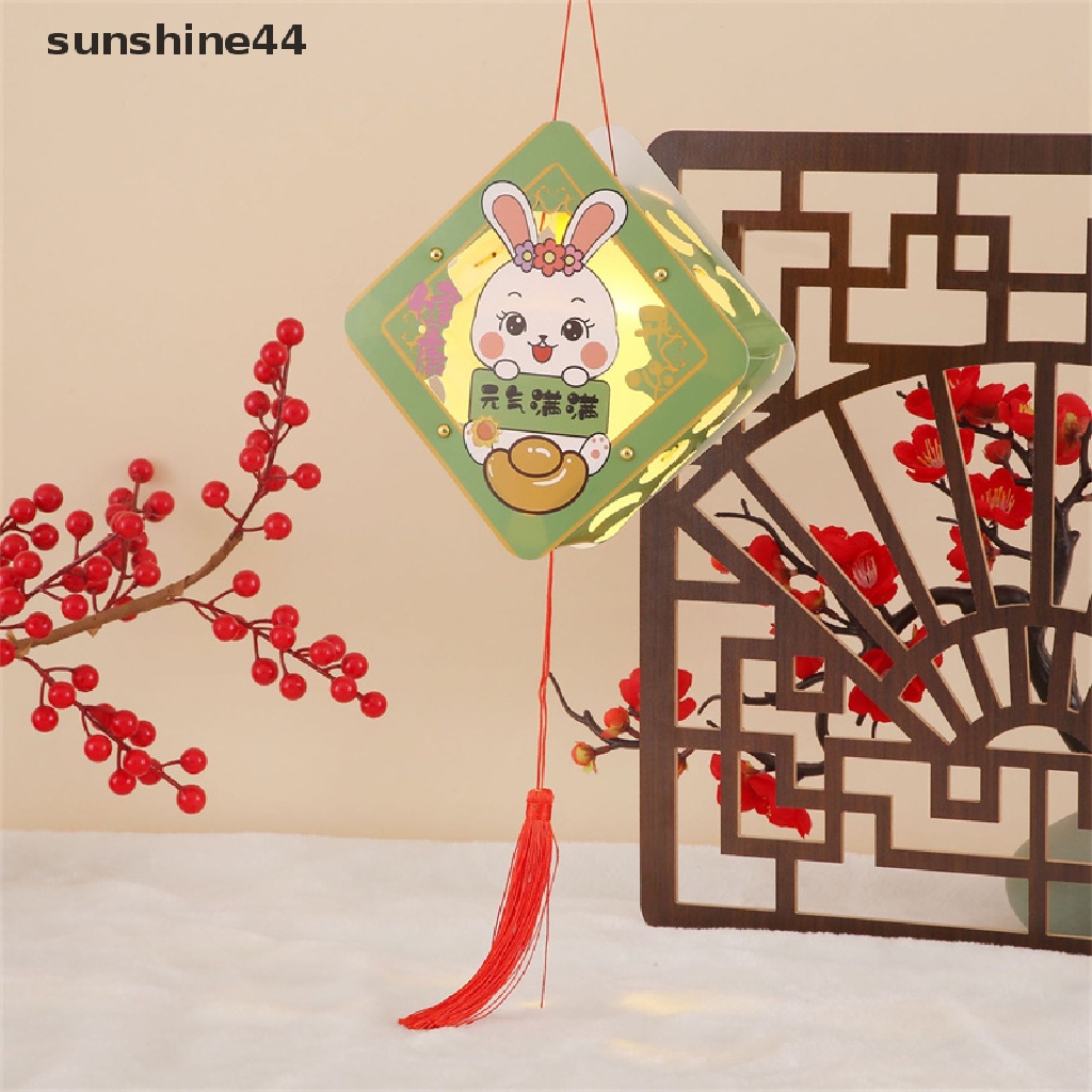 Sunshine DIY Hanging Rabbit Lantern 2023dekorasi Imlek Lampion Festival.