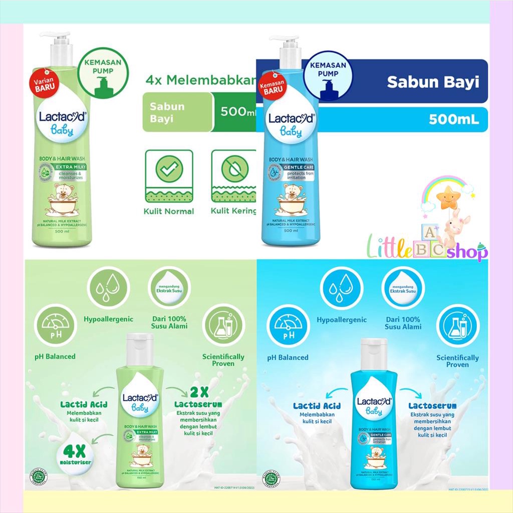 LACTACYD Baby Cleansing and Moisturizing Sabun Bayi 500ml 250ml 150ml 60ml