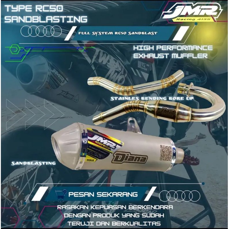 Varian knalpot type RC50 special KLX/CRF JMR RACING 4135 // KNALPOT KLX // KNALPOT CRF