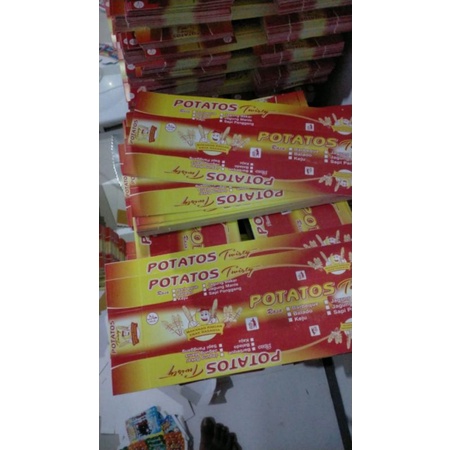 

kertas kentang ,potatos ukuran panjang 32 cm lebar 5cm 1pack isi 50 pcs bahan kertas ivory silver