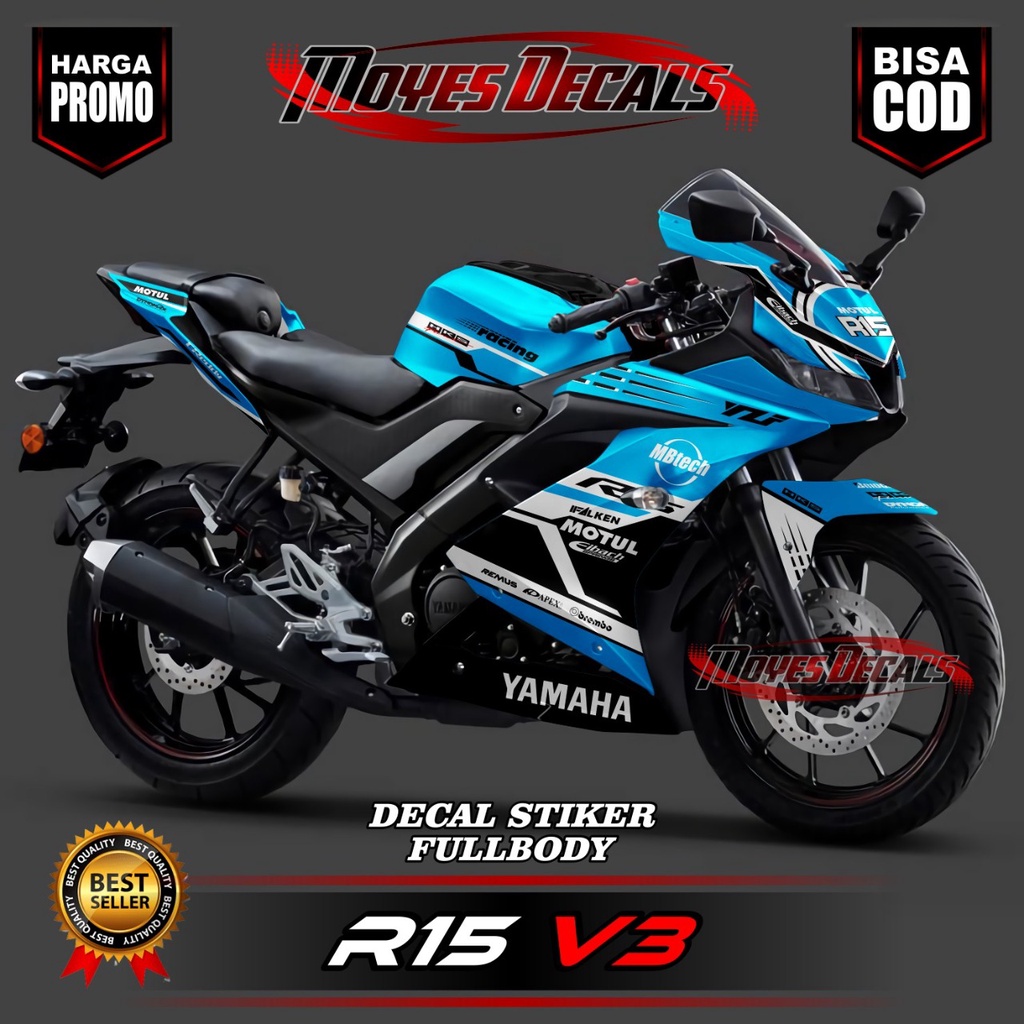 Decal R15 V3 Stiker R15 V3 Decal Motor r15 v3 new decal yamaha r15 v3 full body custom - Decal Full 