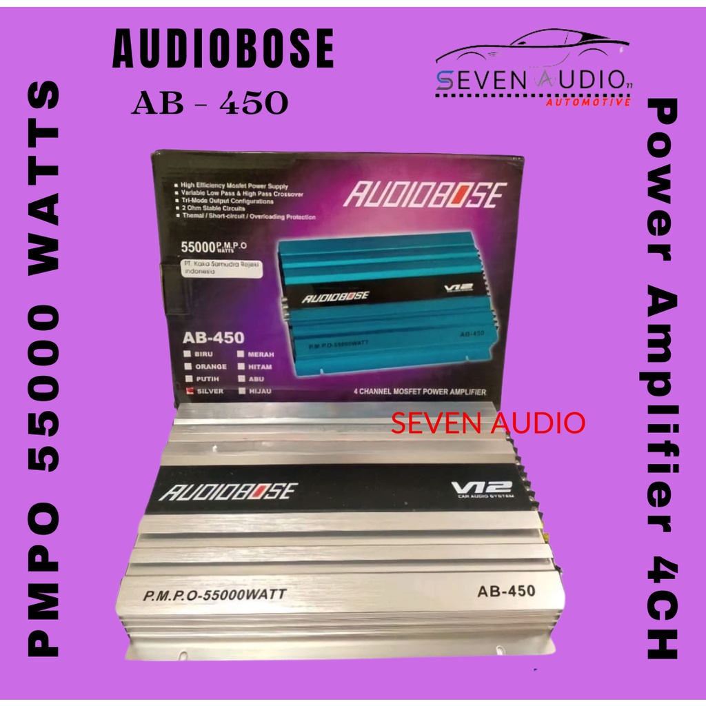 Power Amplifier 4 Channel Audiobose AB-450 V12 Power Mobil Audiobose - Power Amplifier 4 Channel
