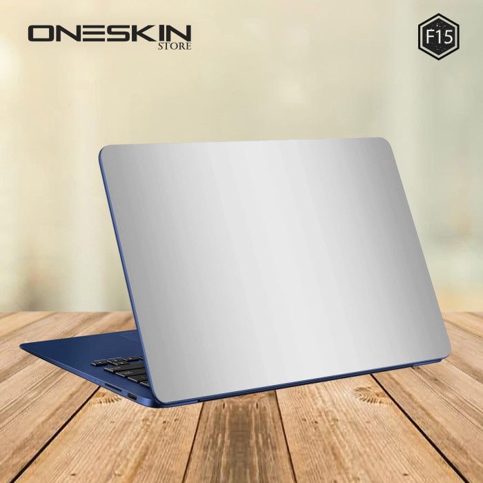 Skin Garskin Laptop-Skin Laptop Macbook-Skin Laptop Toshiba -Silver Metalic