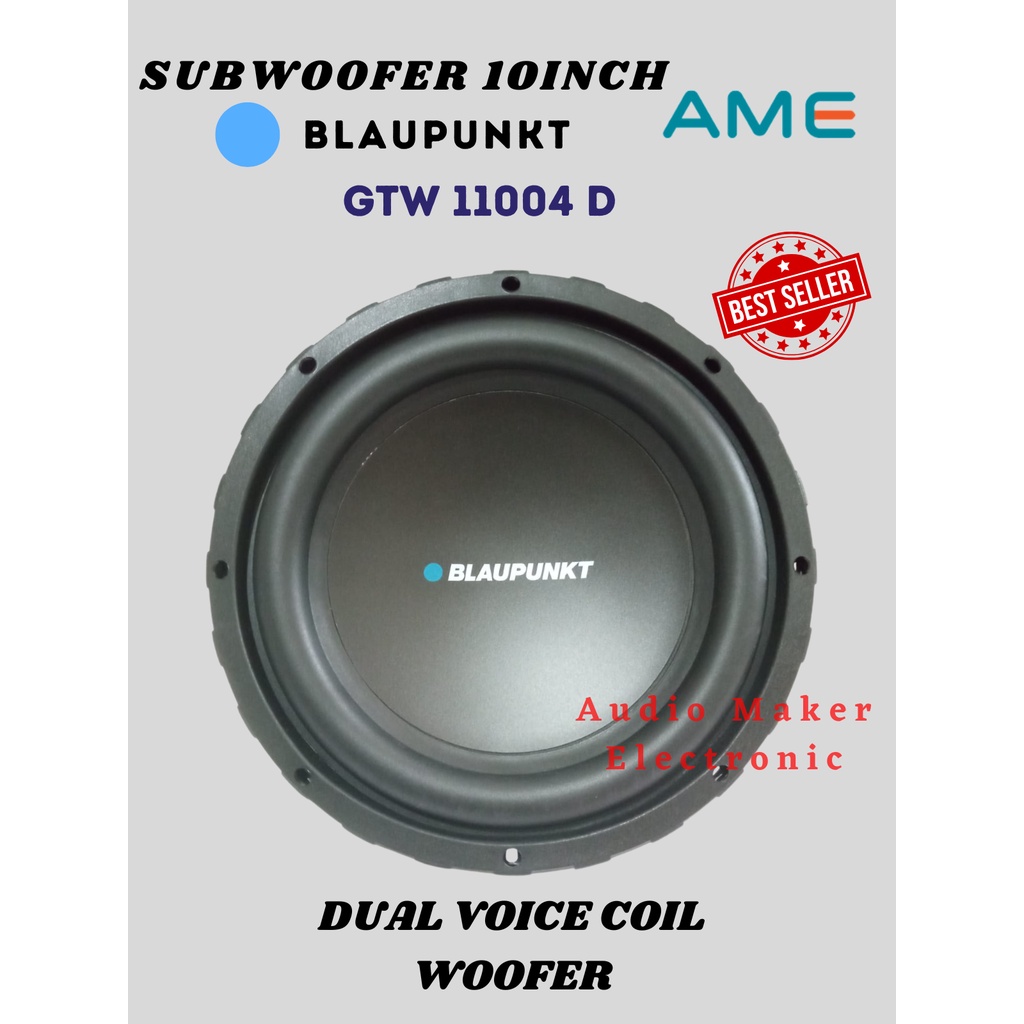 SUBWOOFER BLAUPUNKT 10" GTW 11004D DOUBLE COIL - Subwoofer Pasif Blaupunkt 10inch