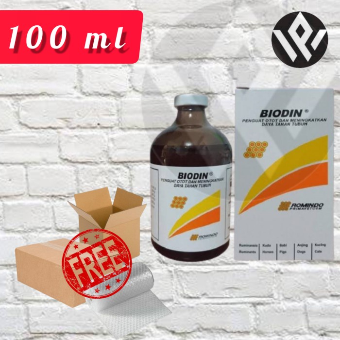 ⭐BISA COD⭐ Biodin Romindo 100 ml Injeksi Penguat Otot & Daya tahan tubuh Hewan