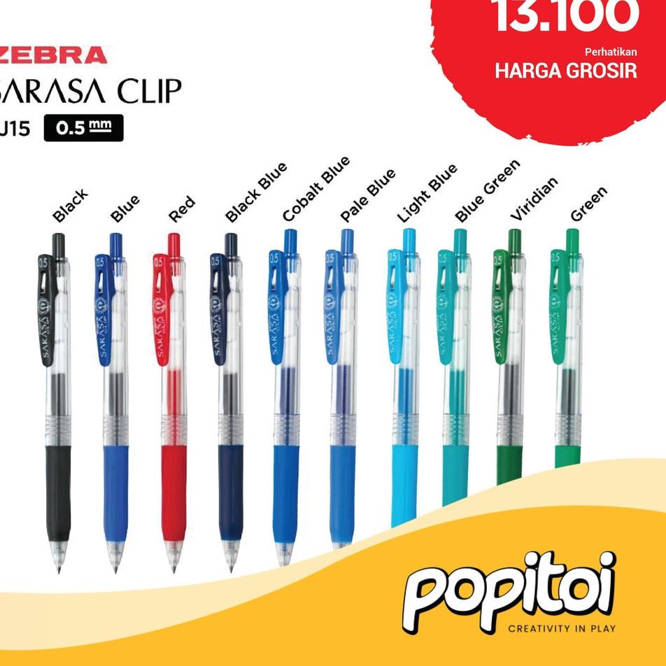 

️✔️✔️ ZEBRA SARASA CLIP JJ15 Gel Pen 0.5 mm Pulpen 0.5mm 0,5 