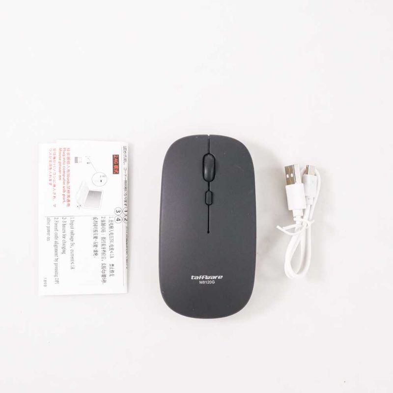 Taffware Mouse Bluetooth 5.2 &amp; Wireless 2.4G Rechargeable - M8120G Hitam Black