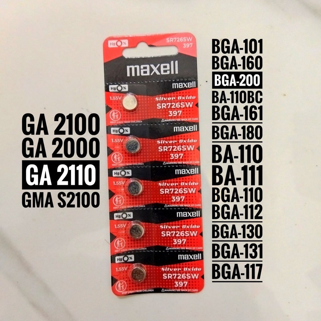 BATRE BATERAI BATTERY CASIO GSHOCK G SHOCK GA 2100 GA 2000 GA 2110 GMA S2100 SR 726W SR 726 BGA 101 