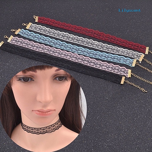 Ls Wanita Hadiah Gothic Punk Retro Bohomian Renda Kerah Choker Pesona Kalung Perhiasan