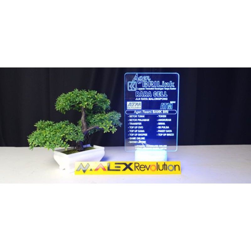 

AKRILIK BRILINK 7 WARNA LED