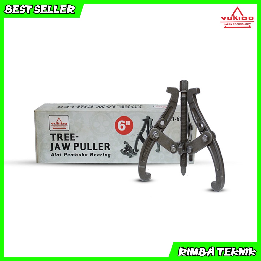 Treker 3 kaki 6&quot; inci / YUKIDO Treker 3 Kaki 3 4 6 Inch - Gear Puller 3 Jaw Tracker - TREKER - TRAKER - ALAT MELEPAS BEARING