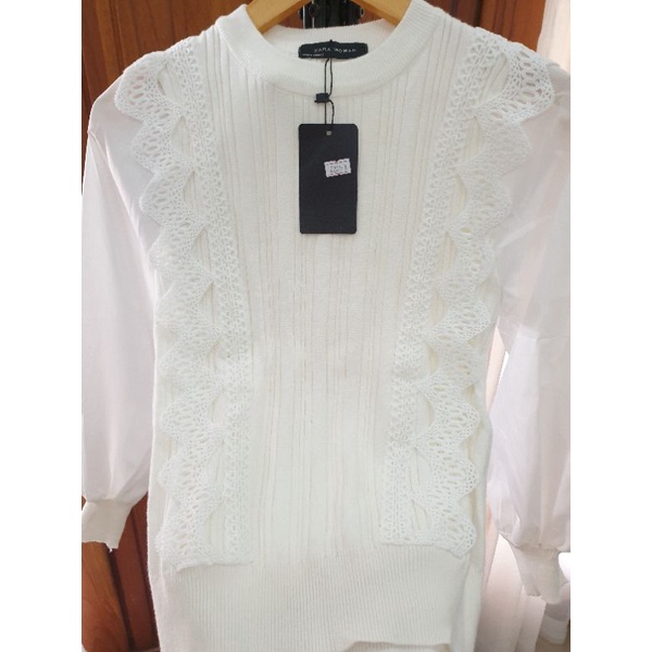 NEW blouse rajut premium zara woman brukat