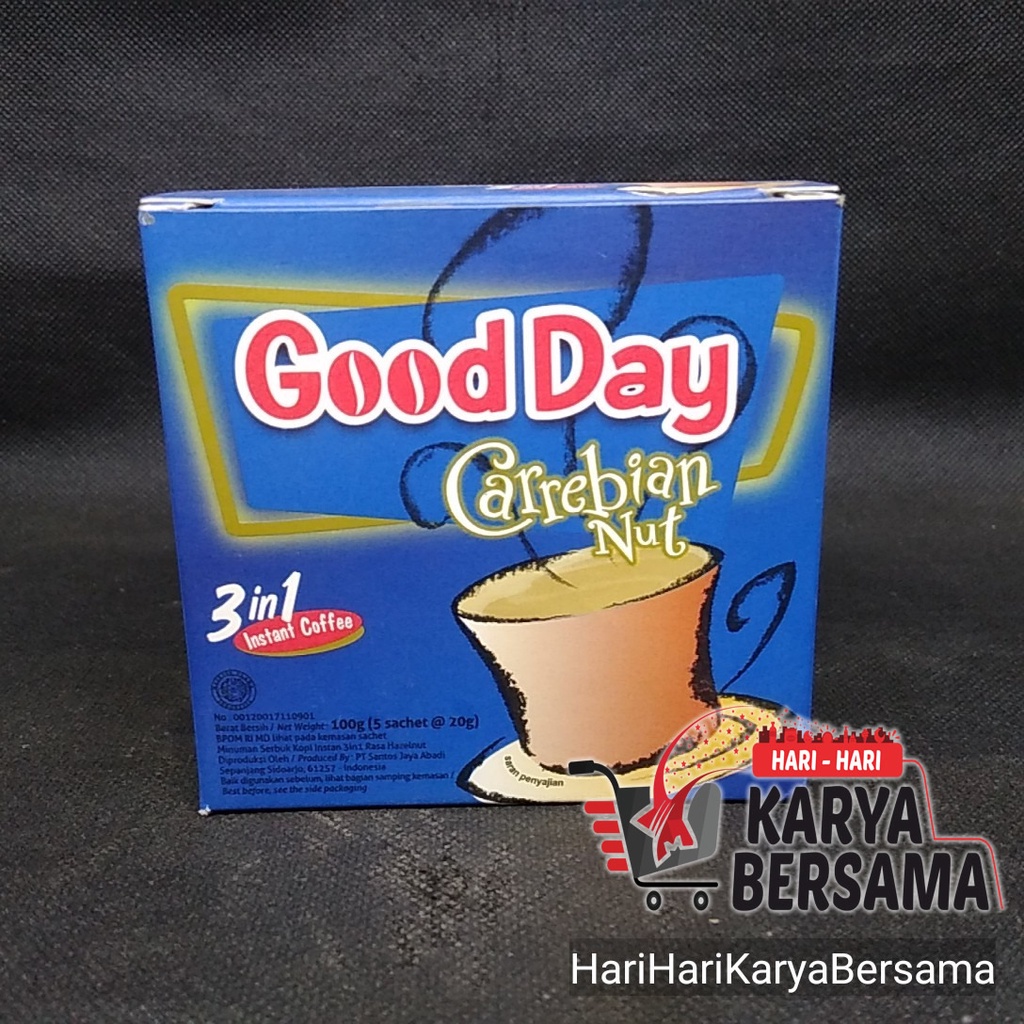 

GOOD DAY CARREBIAN NUT BOX 5 SACHET X 20GR