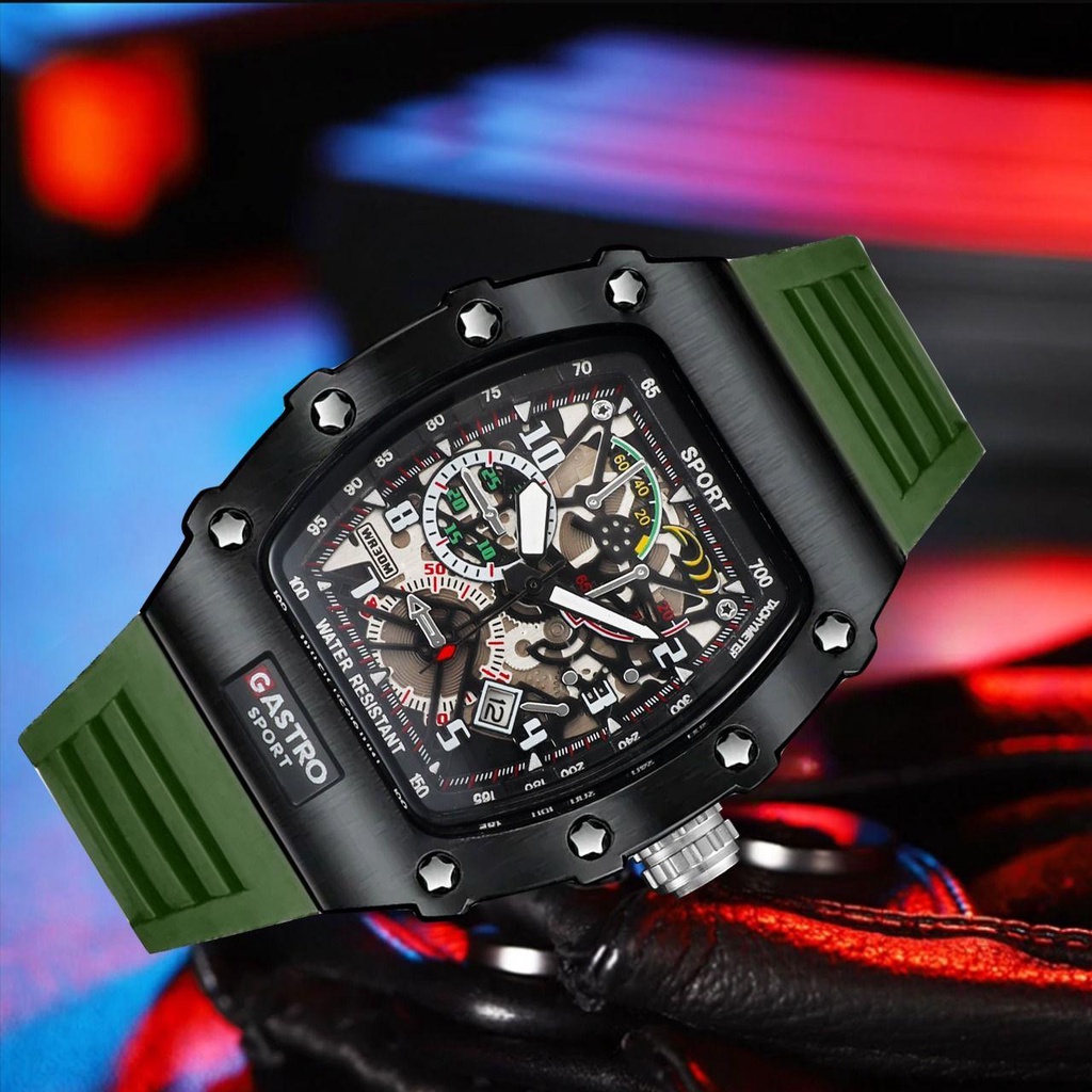 Jam Tangan Pria Gastro Sport D26-4 Original New Water Resistant 30m