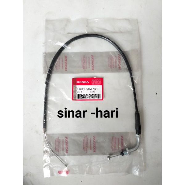 KABEL GAS ( KPH-KTM) HONDA ORIGINAL SUPRA X 125+ KARISMA+ KIRANA+ LAMA OLD