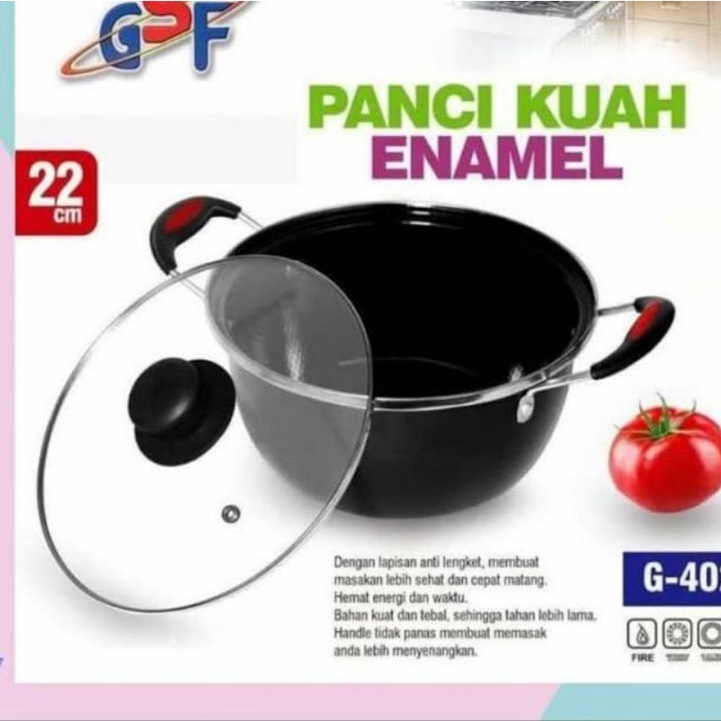 panci kuah enamel 22cm