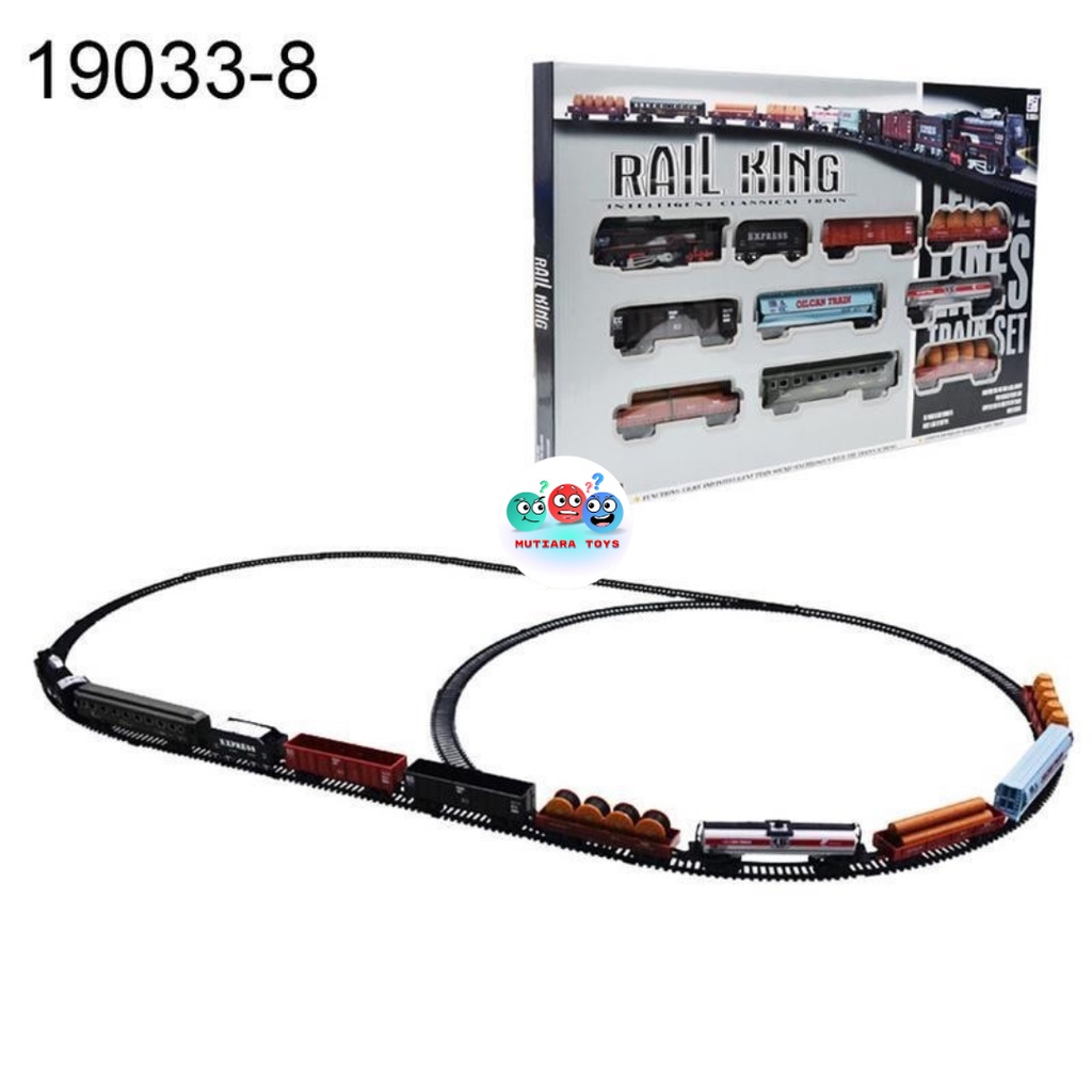 MUTIARATOYS Mainan Miniatur Kereta Api Rail King Jumbo Berwesel 112 cm 19033-8