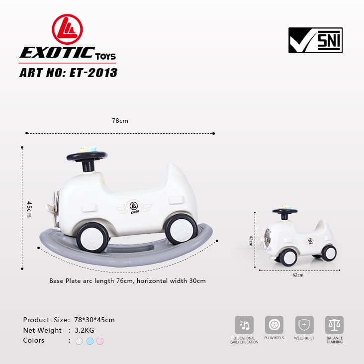 Mainan Anak Swing Car Exotic model ET 3101, ET 3102, ET 3104 dan ET 2013