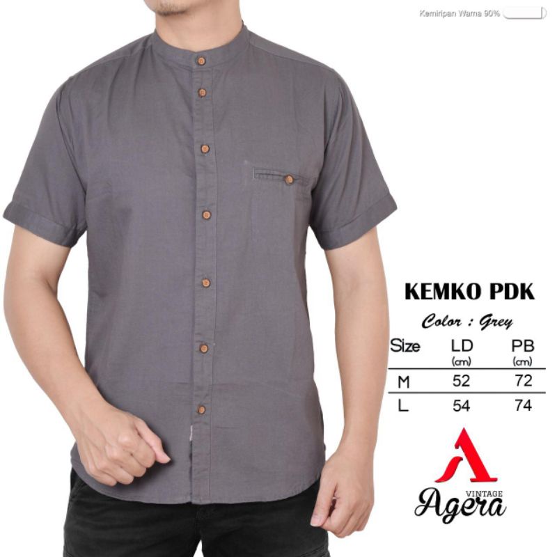 [ MR ] BAJU KEMEJA KOKO KEMKO PRIA LENGAN PENDEK KANCING FULL WARNA TERBARU AGERA