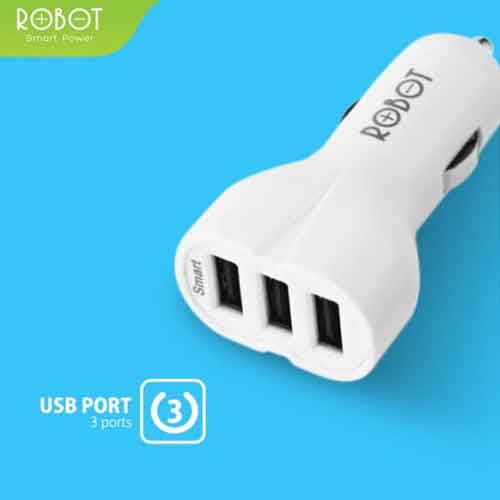 Robot/ Car Charger 3 USB/ Fast Charging 4.8A/ RT-CC3S/ Charger