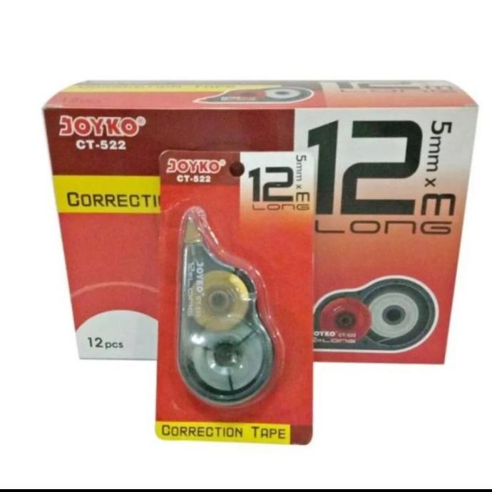 

tipex joyko correction tape CT-522 1PACK ISI 12PCS