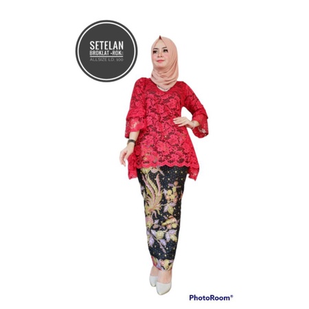 SETELAN ROK BATIK BLUS BROKLAT