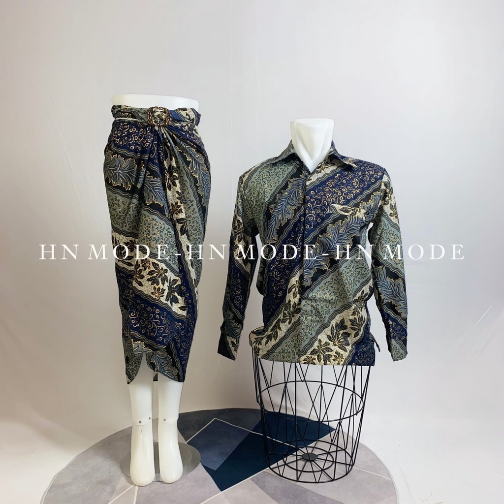 Gallery kebaya - Couple rok lilit terbaru mix kemeja panjang volume 3 / Couple batik terbaru