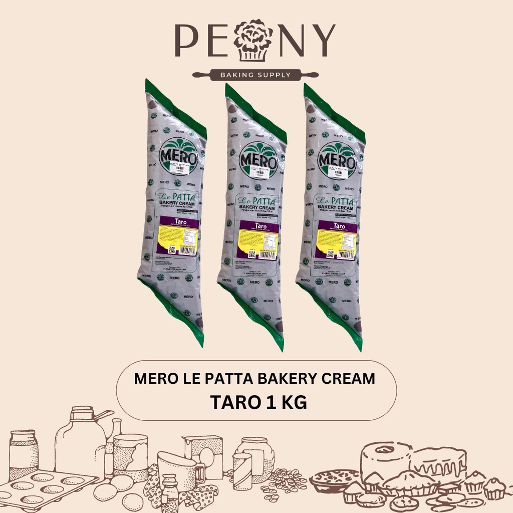 MERO LE PATTA BAKERY CREAM VANILA CREAM, MILKY CREAM, TARO, RASA KAYA, DURIAN 1 KG