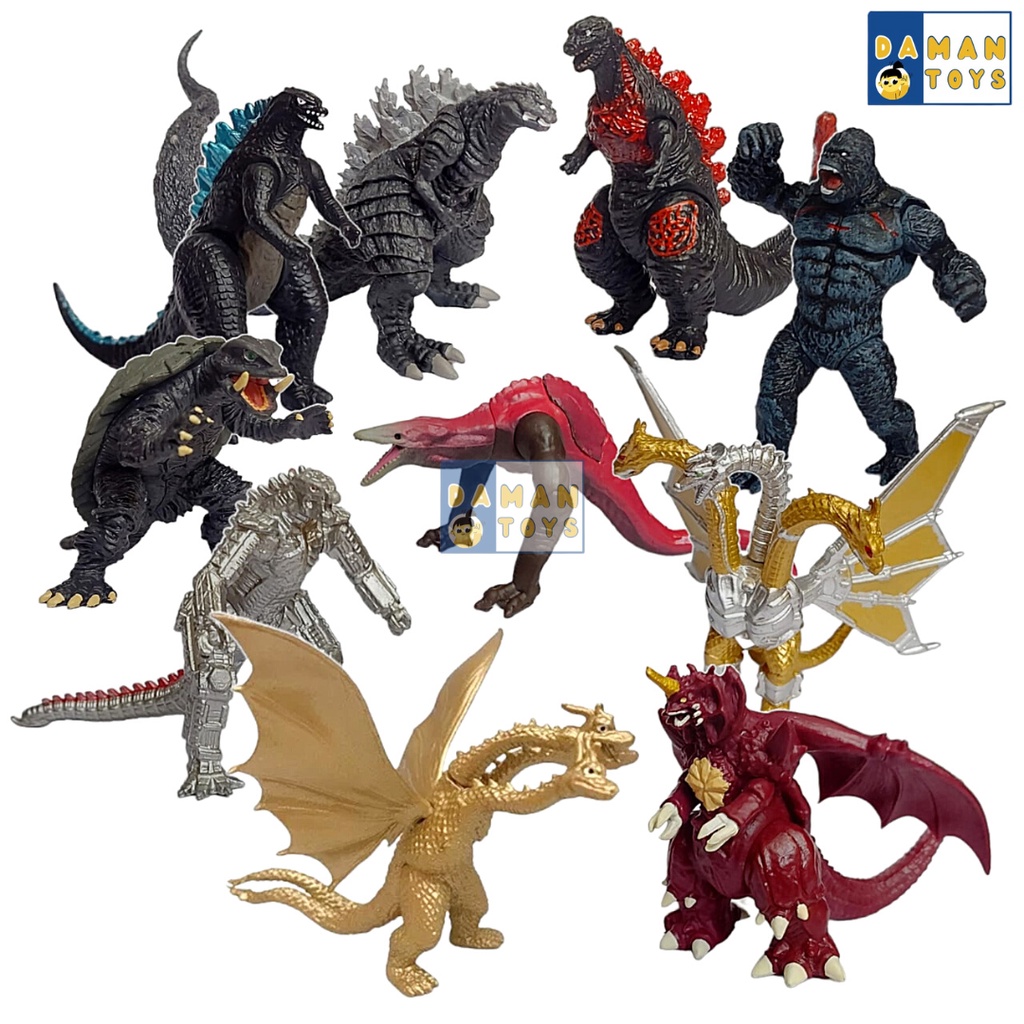 Monster Destoroyah Godzilla Mecha Godzila Skullcrawler vs Kong Ghidorah Action Figure Mainan