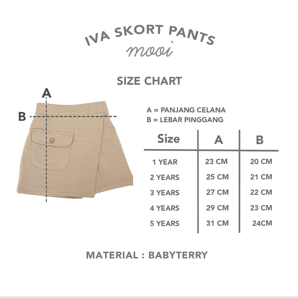 PROMO 7.7 PROMO BAJU LEBARAN MURAH MOOI IVA SKORT PANTS MOOI ROK CELANA ANAK ROK PENDEK FASHION ANAK PEREMMPUAN 1 - 5 TAHUN