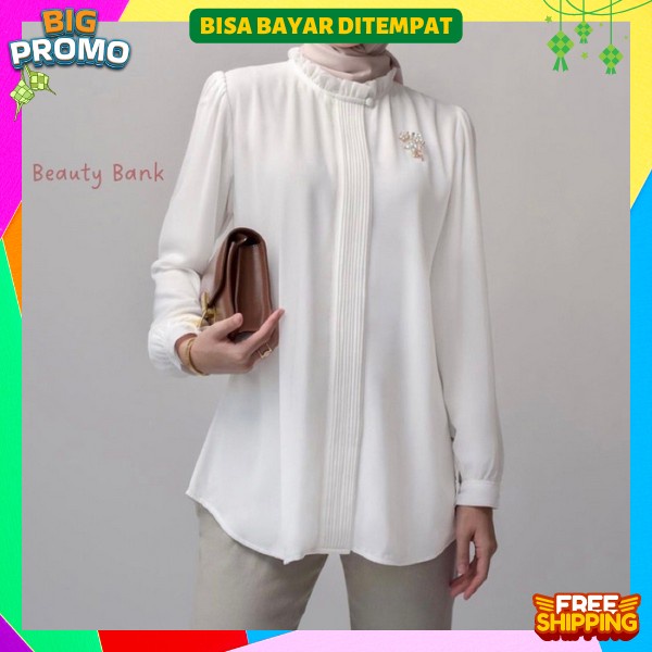Blus Blous Bluse Blues Kerja Kantor Pesta Kondangan Santai Oversized Fashion Remaja Baju Atasan Wani