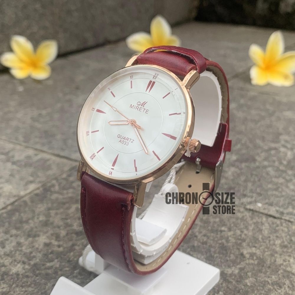 Jam Tangan Mirete Pria Wanita Murah Kekinian Model Terbaru Putih Ungu