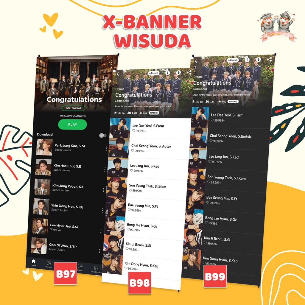 Cetak Banner Xbanner Wisuda, Banner Kelulusan Kelompok III