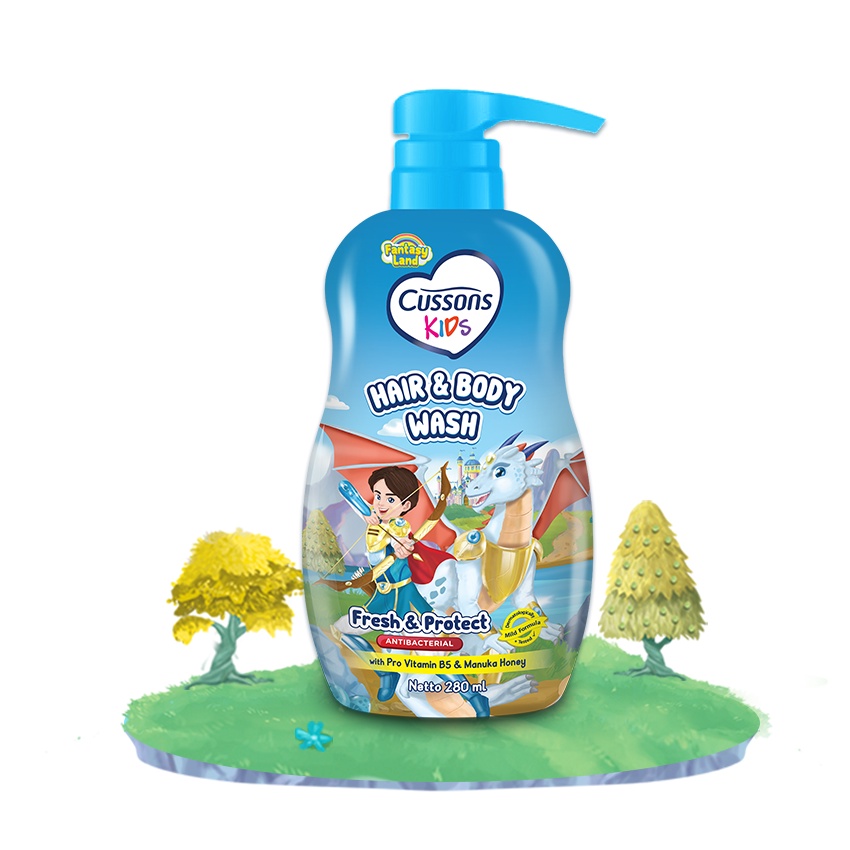 Sabun Mandi CUSSONS Kids Body Wash Pump 280ml / Kid Cusson Sabun Mandi Anak 280 ml Fantasy Land Unicorn Doy