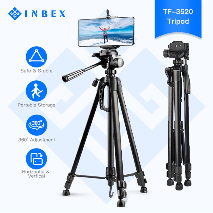 INBEX TF-3520 TRIPOD KAMERA+BAG/168CM PROFESIONAL PHOTOGRAPHY TRIPOD