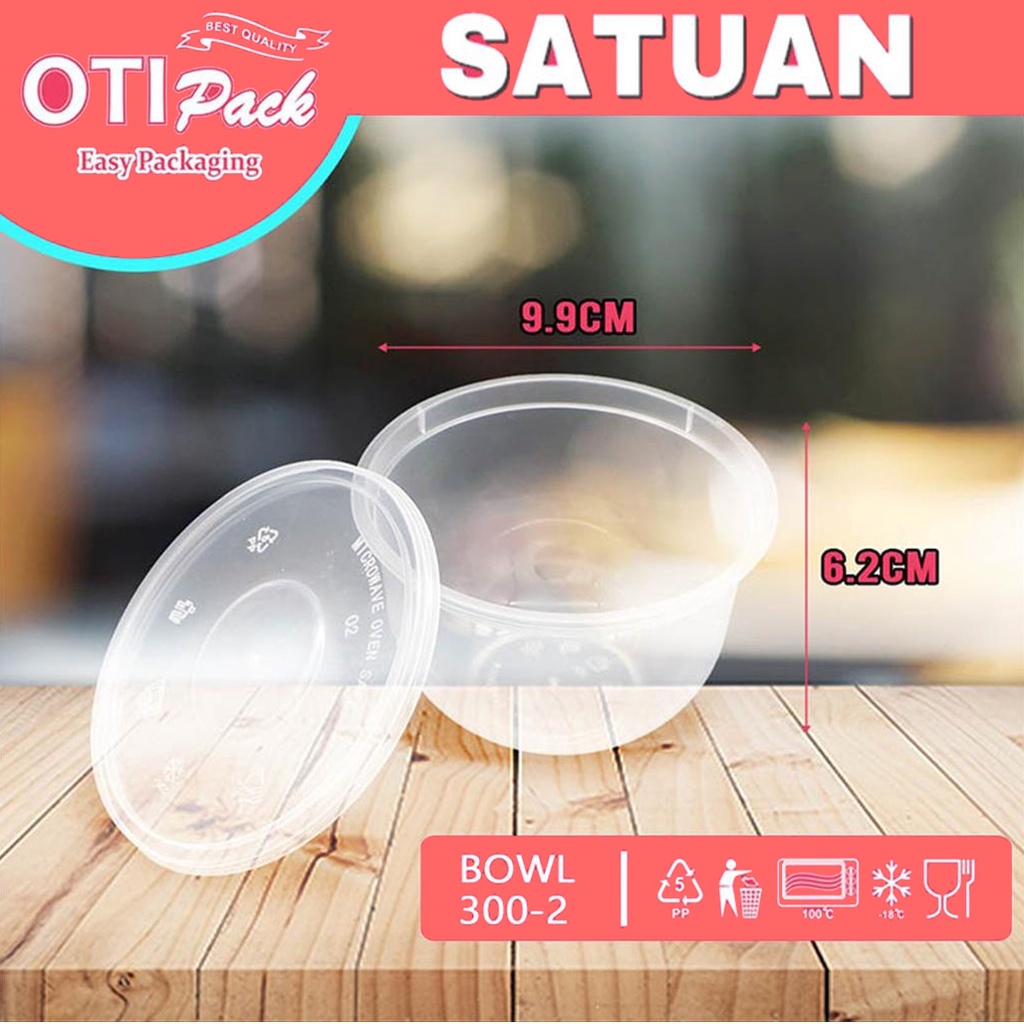 Thinwall Satuan/Thinwall Bulat Mangkuk 300ml Thinwall Otipack Mangkok OTBS300-2