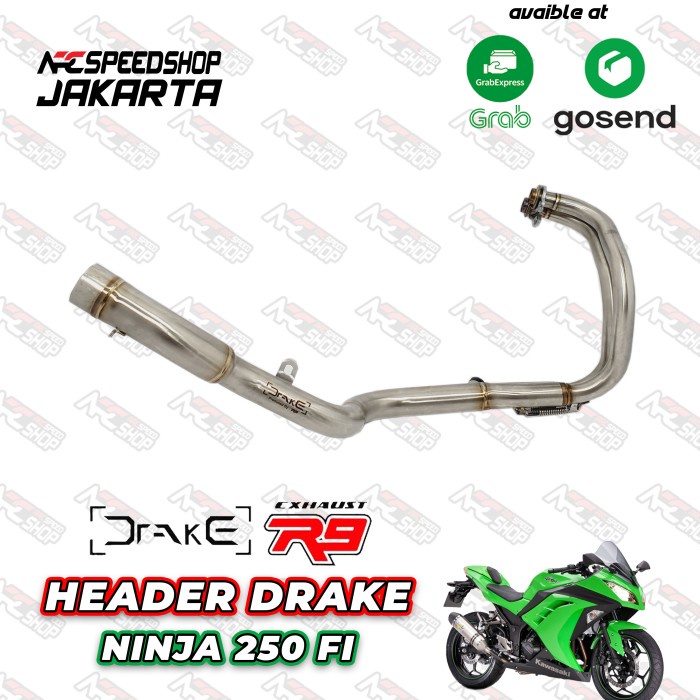 Header Knalpot R9 Drake Kawasaki Ninja 250Fi Old Leher Knalpot R9 #Original
