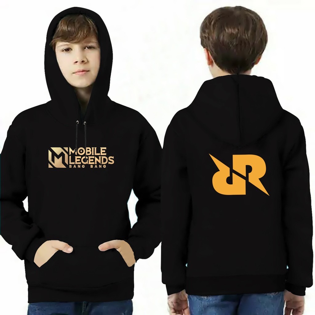 MOBILE LEGEND RRQ Jumper Hoodie Anak II Jaket Hoodie Anak Viral Bahan Fleece Size M - XL ( Laki Laki &amp; Peremepuan )