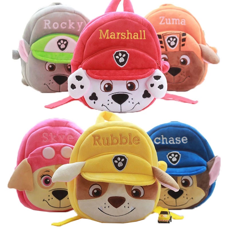 Plush Patrol Paw Ransel Anak Anak Boneka Lembut Hadiah Bahu Sekolah