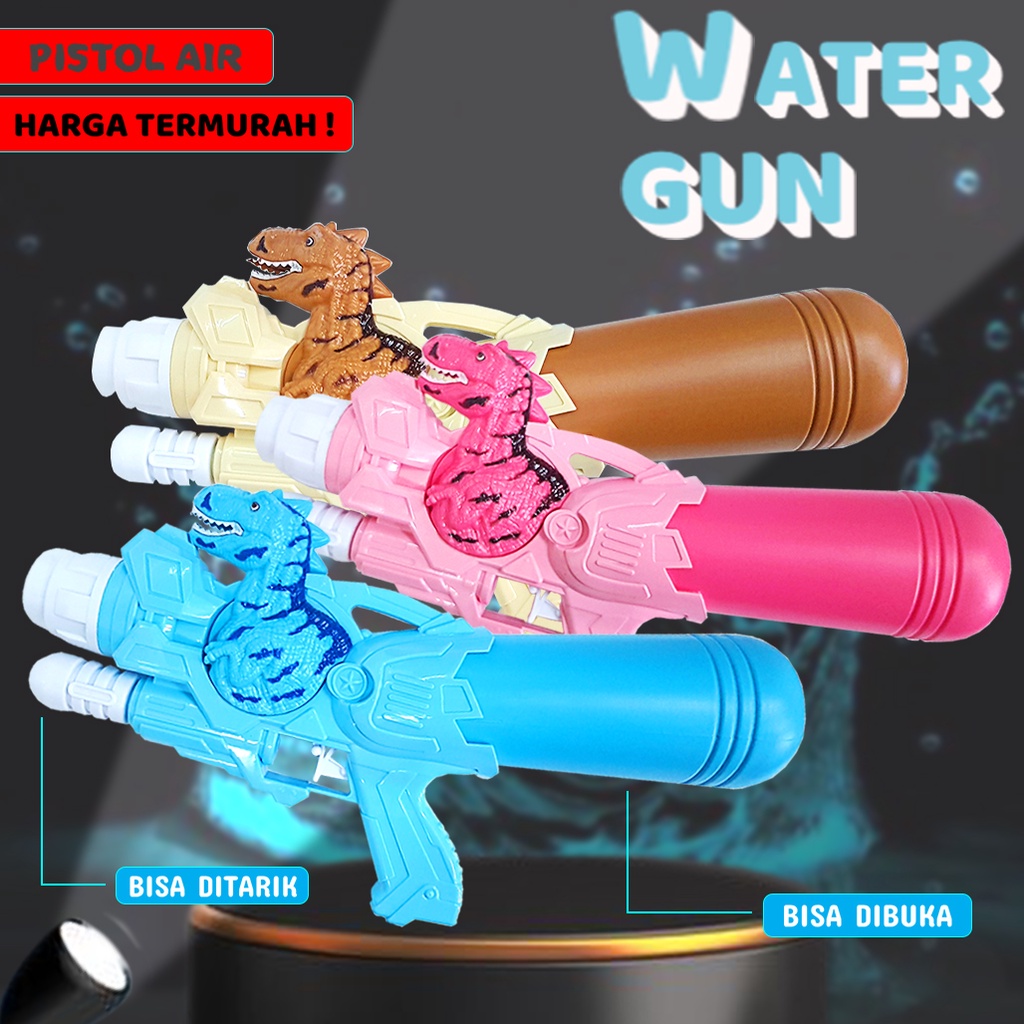 Mainan Anak Tembak Air/ Mainan Pistol Air Tirex Dino/ Water Gun