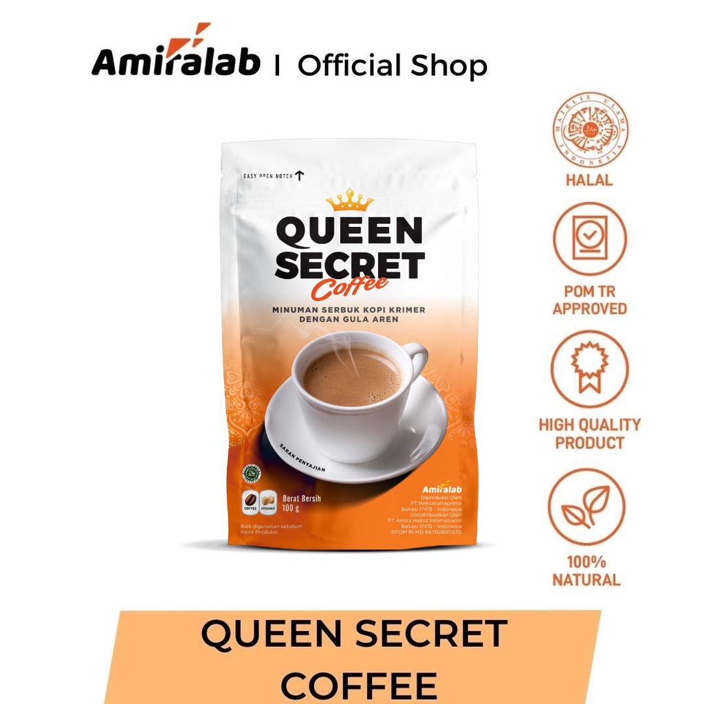 

AMIRALAB Queen Secret Coffee Minuman Kopi Herbal Solusi Membantu Kesehatan Wanita 100 Gr