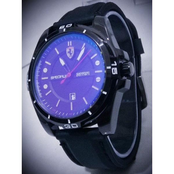 Jam Tangan Pria Ferrar1 Terbaru Tali Karet Tanggal Aktif