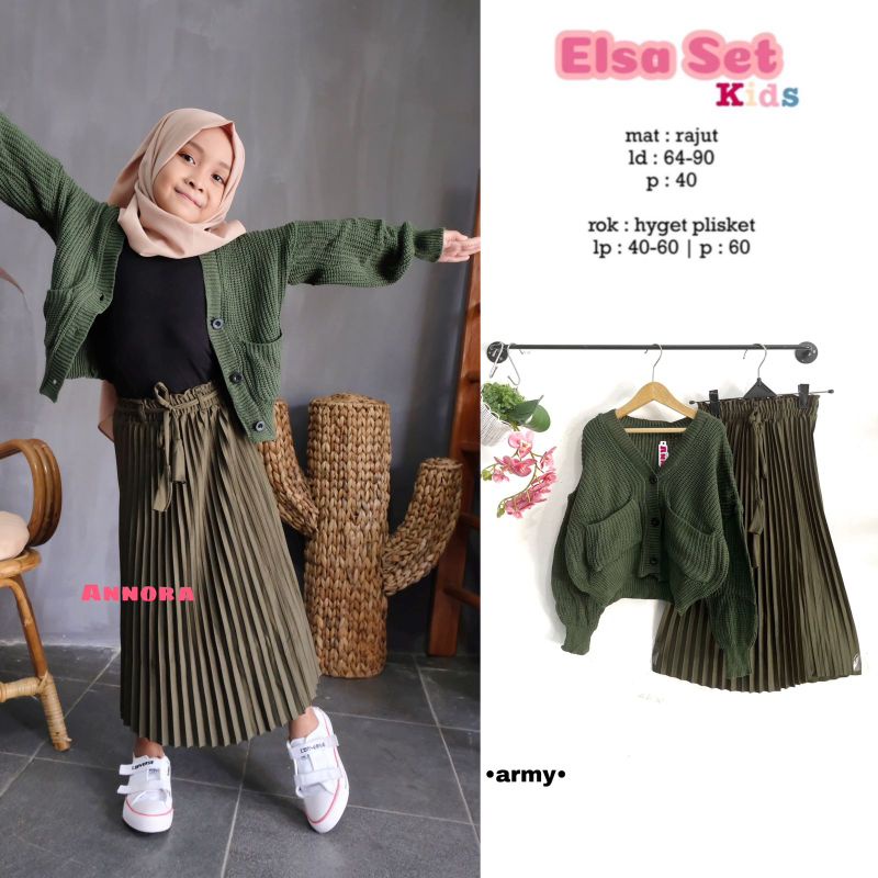 Elsa set kids by Annora / One set anak