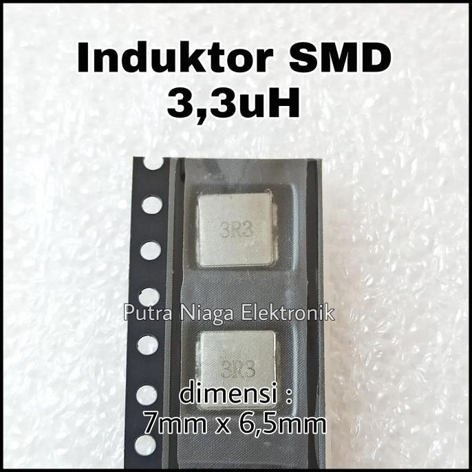Induktor SMD 3,3uH Inductor Power 3.3uH 7mm x 6,5mm marking : 3R3 putr4n14 Murah