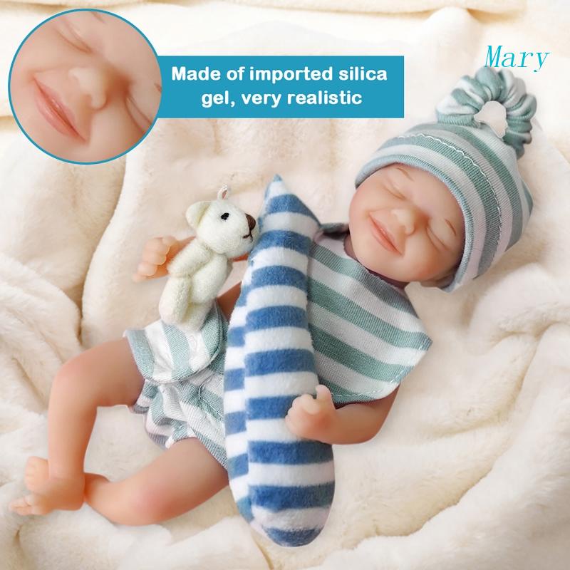 Mary Mini Baby for Doll 6inch Boneka Full Body Manusia Hidup Untuk Boneka Mainan Miniatur Untuk Boneka Ornamen Anak Kid Festi