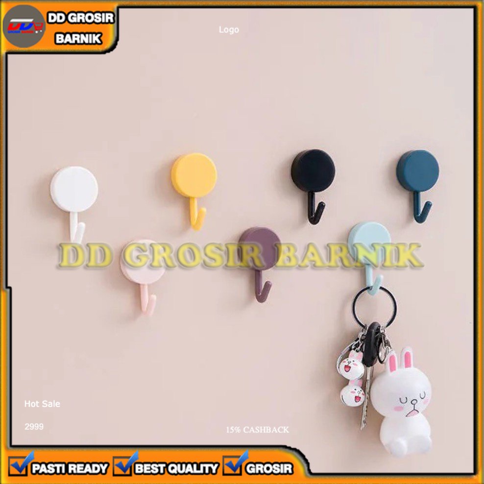 [DGB] WALL HOOK KAIT GANTUNGAN BULAT TEMPEL TEMBOK DINDING SERBAGUNA