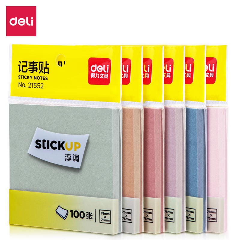 

DelI Sticky Notes 3x3 100 Lembar Berwarna / Sticky Notes Lucu Aesthetic Kuat Dan Tahan Lama #21552