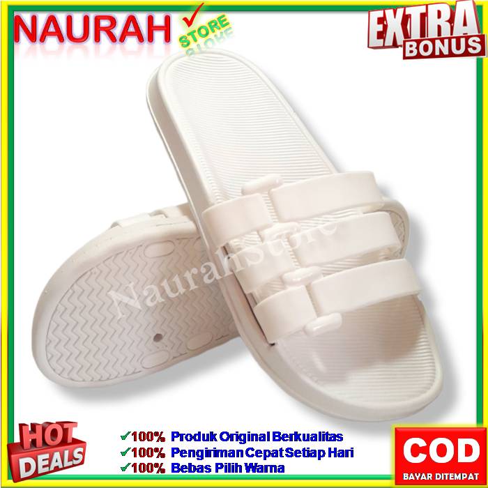 ✨ COD ✔️ SANDAL WANITA BALANCE V202 S8D 3 STRAP POLOS TEBAL NYAMAN AWET SOL ANTI SLIP