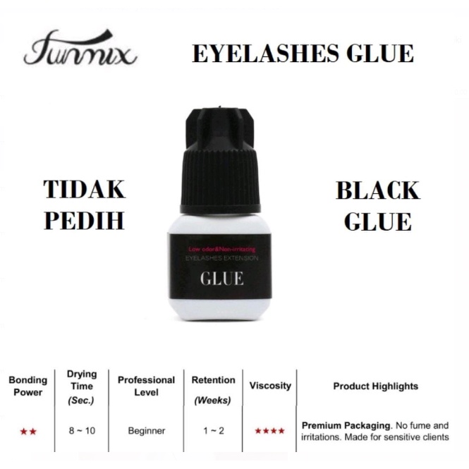 Lem Bulu Mata FUNMIX GLUE Eyelash Extension TIDAK PERIH PEDIH/Lem eyelash extension glue YJS