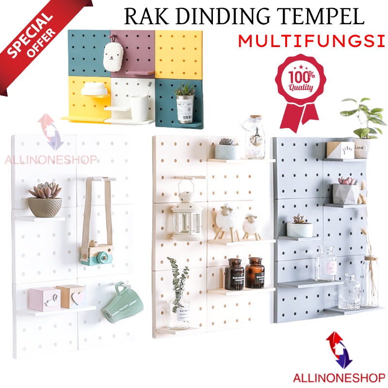RAK DINDING TEMPEL LUBANG / RAK GANTUNGAN LUBANG / RAK TEMPEL MULTIFUNGSI / RAK GANTUNGAN ORGANIZER STORAGE